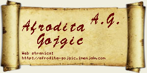 Afrodita Gojgić vizit kartica